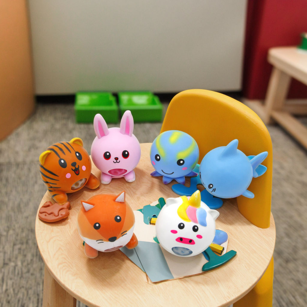 New Design Eco-friendly 6 Design Animal Venting Water Ball Anti-Stress Squeeze Ball 6cm Unisex