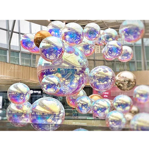 Inflatable Sphere Mirror Ball Reflective <b>Balloon</b> PVC Iridescent Festival Party Advertising Decoration <b>Customized</b> Fast Shipping D - Product Image 1