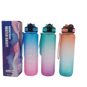 1000ml Food Grade Plastic Outdoor Sports Bottle,Gradient Color Plastic Drinking Bottle,Sports Travel Plastic Tumbler