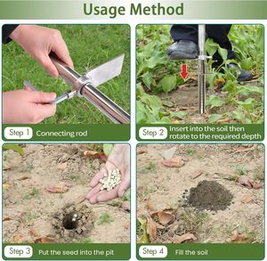 เครื่องมือเก็บตัวอย่างดินแบบมือหมุนสแตนเลสพร้อมแป้นเหยียบ - Product Image 4