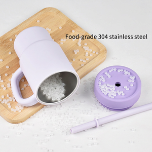 <span class=keywords><strong>Gobelet</strong></span> d'apprentissage en silicone pour enfants 300 ml, sans BPA, qualité alimentaire, avec poignée antidérapante, tasse à eau portable pour tout-petits, <span class=keywords><strong>gobelet</strong></span> à boire pour bébé - Product Image 2