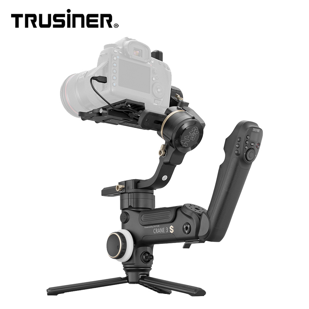 Professional Crane 3S 3-Axis Handheld Gimbal Stabilizer for DSLR Cameras and Camcorder with Easysling Handle