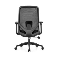 Chaise de bureau ergonomique en maille avec base 5 étoiles, hauteur réglable, support lombaire rotatif, confortable pour l'étude, la chambre et la maison