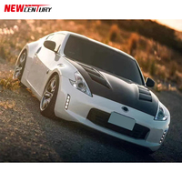 Convient au capot perforé en fibre de carbone modifié Nissan 370Z, couvercle de protection spécial compartiment moteur pour automobiles