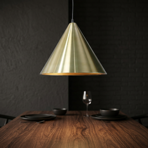 Luxury Matt Polish Brass Pendant <b>Lights</b> Stylish Hanging LED Dimmable <b>Ceiling</b> <b>Light</b> for Home Decor Living Area Dining Space - Product Image 4