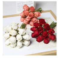 Bouquet de fleurs de pivoine artificielles réalistes faites à la main, arrangement floral en plastique pour mariage, Saint-Valentin, Pâques, Noël, Nouvel An