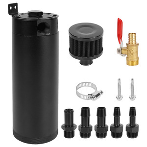 Réservoir d'évacuation d'huile moteur noir avec filtre et valve de vidange pour la récupération d'huile et la libération des gaz d'échappement - Product Image 2