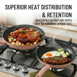 Juego de Ollas E-Top de 10 Piezas, Color <span class=keywords><strong>Rosa</strong></span>, Antiadherentes, con <span class=keywords><strong>Mango</strong></span> de Baquelita Resistente al Calor - Product Image 4