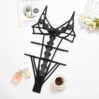 Vente en gros de lingerie érotique, lingerie à fleurs brodées, lingerie transparente à rayures, combinaisons sexy pour femmes