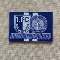 Écusson thermocollant personnalisé FC Magdeburg pour manche de maillot de football, 20 ans de ligue des champions