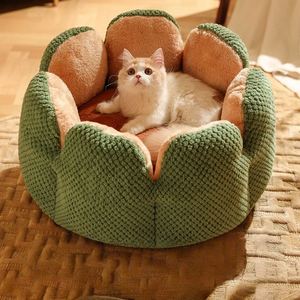 Round Flower-Shaped <b>Nest</b> Dog <b>Bed</b> for Large Dogs-Waterproof Elevated Pet <b>Bed</b> Coral Fleece Mat Soft Eco-Friendly Sleep Solution - Product Image 3