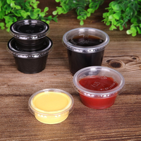 Vente en gros directe d'usine 1/2/3.25/4 oz Gobelet en plastique transparent jetable à paroi simple avec couvercle Utilisé pour les sauces