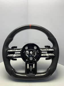 Volant sport personnalisé en cuir et fibre de carbone forgée avec LED pour l'intérieur de voiture, <span class=keywords><strong>Mini</strong></span> R Series R55 R56 <span class=keywords><strong>Cooper</strong></span> S X6 - Product Image 4