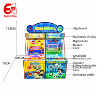 Machine de jeu d'arcade à monnayeur pour parc d'attractions, machine de récompense sportive pour enfants, machine d'arcade 2-en-1 basketball et football pour centre commercial