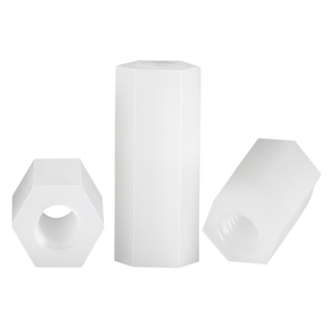 Lot de 10 entretoises hexagonales blanches en nylon métriques, filetage interne M2-M5, colonnes d'isolation - Product Image 3