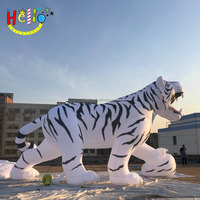 Modelo de animal grande gigante blanco realista volar Tigre inflable para escenario de concierto telón de fondo