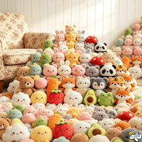 Boneka Hewan Plush 8 Inci Kartun Logo Kustom Kawaii Boneka Hewan Isi Plush