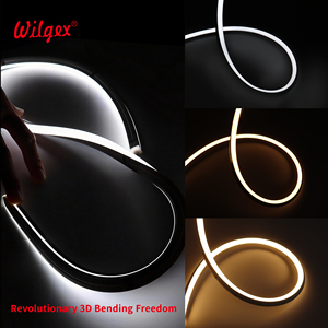 Bande lumineuse <span class=keywords><strong>LED</strong></span> flexible en silicone néon 10x10mm 3D, à faible chaleur, sûre pour les matériaux artistiques et les tissus thermosensibles - Product Image 3