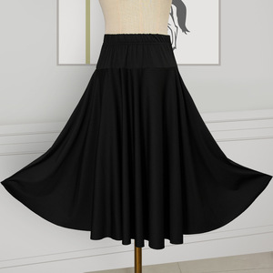 Jupe de danse flamenco populaire, robe longue à bascule de couleur unie, la <span class=keywords><strong>moins</strong></span> chère, pour <span class=keywords><strong>les</strong></span> fêtes, la danse du ventre, la danse gitane, la performance pour femmes - Product Image 3