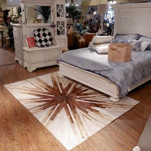 Alfombras y alfombras de piel de vaca brasileña de primera calidad, tricolor, sal, pimienta, para decoración del hogar occidenta - Product Image 5