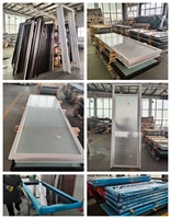 Portes de salle de bain modernes en aluminium par une usine chinoise – Nouveau modèle de portes d'entrée principales pour toilettes résidentielles