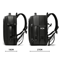 Sac à dos FENRUIEN pour l'école, sacs à dos pour hommes, noir, Mochila Escolar, 39L, grande capacité, ordinateur portable 17,3 pouces, sac à dos de voyage avec charge USB, bagages