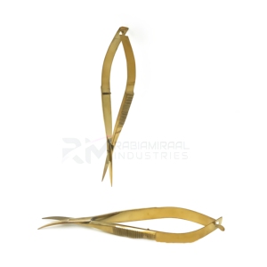 Custom Logo Gold Plasma Color Eyebrow <b>Scissors</b> Stainless Steel Blade Curved Steel Handle Sharp Tip Cuticle <b>Nail</b> Lash <b>Scissor</b> - Product Image 1