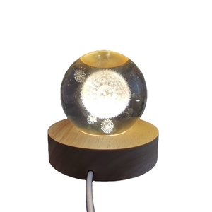 Đế Trưng Bày Đèn <span class=keywords><strong>LED</strong></span> Bằng Gỗ 10Cm Giá Trưng Bày Xoay Đêm Lam Chiếu Sáng Nghệ Thuật Bằng Thủy Tinh Pha Lê Đèn Nhiều Màu - Product Image 1