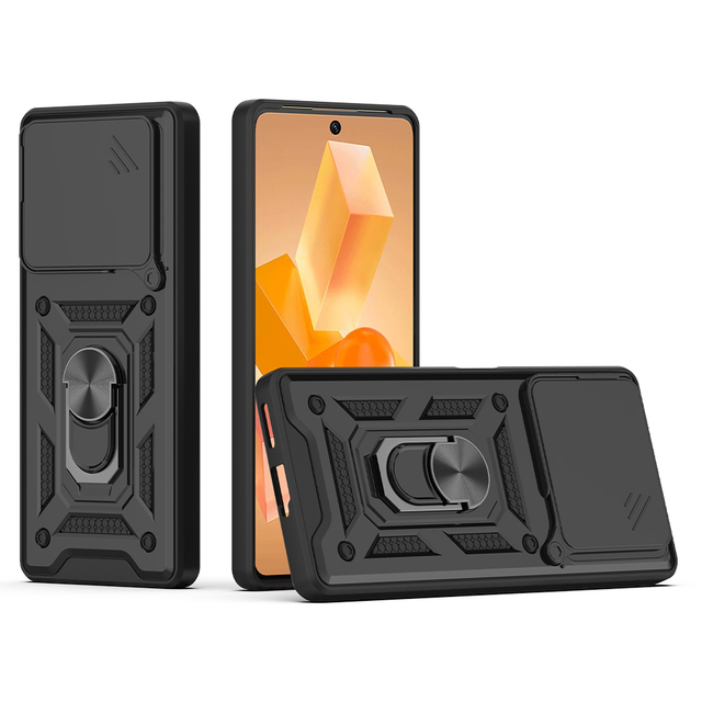 Side PC Cover Push Window Lens Camera Protective Shockproof Armor Hybrid Phone Back Cover for Infinix Note 40 40Pro Case