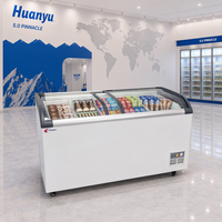 Horizontal Ice Cream Freezer Display Cabinet with Direct Cooling and Direct Cooling PCM Painted Board for Ice Cream Retail