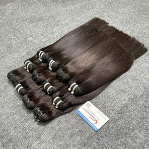 Descuento de Año Nuevo 100% Extensiones de cabello humano virgen Remy vietnamita Paquetes de cabello de trama recta de hueso negro Listo para enviar - Product Image 2
