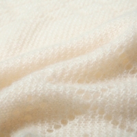 Écharpe triangulaire 100 % cachemire tricotée à motif losanges ajourés et bord festonné, légère, pour femme, idéale pour l'hiver – Meilleure vente