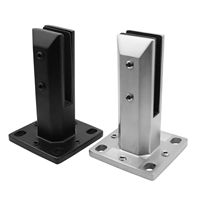 ZD Spigot en acier inoxydable 2205 pour balustrade en verre de piscine, réglable, nickel brossé, 10 mm 12 mm