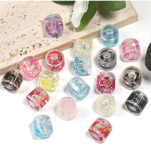 Nuevo Cubo de arena movediza luminoso Popular, accesorios de joyería de cuentas cilíndricas con lentejuelas translúcidas para bricolaje - Product Image 5