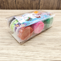 Boîte de rangement compartimentée en plastique transparent pour pâte à modeler pour enfants, boîte de présentation anti-poussière, organisateur d'articles d'artisanat pour la maternelle