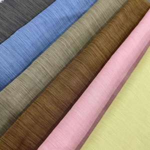 Tissu en polyester tissé double face respirant, effet lin froissé, lisse et fluide, 140g, pour pantalons filles et garçons - Grande Vente - Product Image 1
