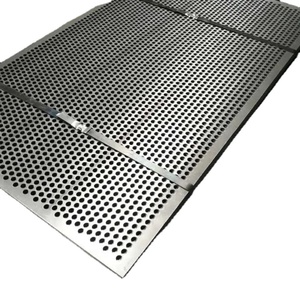 Plaque de tamis perforée à trous ronds robuste en métal perforé pour tamis vibrant et classification des matériaux - Product Image 1