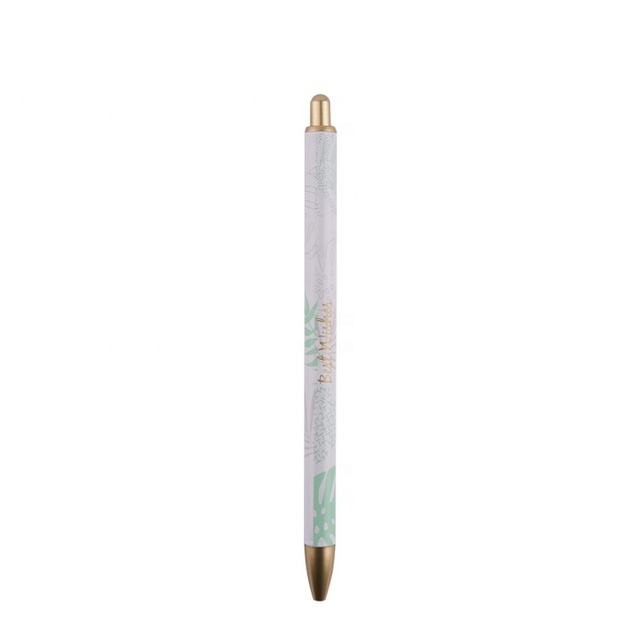 Beifa PKB80004 Factory Price Customizable Metal Ball Pen Printed Pattern Retractable Metal Ballpoint Pen Without Clip