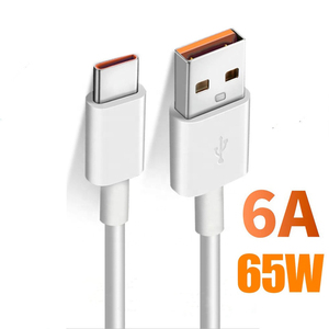 Cáp sạc nhanh USB C Type-C 6A 65W Super Flash VOOC 3.0, cáp dữ liệu sạc nhanh cho OPPO Realme Find R17 Reno - Product Image 1