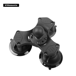 VINMounts Nouveau support à triple ventouse tête sphérique 1.5", compatible bras RAM C, support fenêtre voiture, solide et stabl - Product Image 1