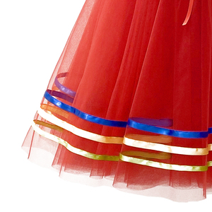 <b>Red</b> & Black Coppelia Ballet Dress Professional Peasant Style Romantic <b>Tutu</b> Skirt Girls' Traditional Folk Ballet Costume - Product Image 4