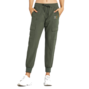 Pantalones Deportivos de Algodón para Mujer, Cintura Media, con Logotipo Personalizado, Planos, Suaves, de Felpa, Ecológicos, Antiarrugas, Transpirables, Antiestáticos, para Invierno - Product Image 1