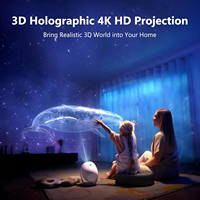Projecteur Holographique 3D Galaxie Ultra Clair avec Haut-parleur, 90 Scènes Dynamiques, Style Moderne, Projecteur Planétarium