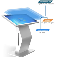 Kiosco Interactivo con Monitor de 32 Pulgadas, con Soporte de Pie para Interiores, Pantalla Táctil 4K, Máquina de Autoservicio