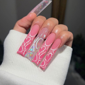 <span class=keywords><strong>Uñas</strong></span> postizas a presión al por mayor: puntas <span class=keywords><strong>francesas</strong></span> de cobertura completa, almendradas, cuadradas, tipo ataúd, stiletto, mariposa, de plástico. - Product Image 5
