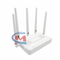 ZC-521X6-E5 en gros ONU ONT avec WiFi 6 AX3000 routeur double bande 4GE + 1POTS + AX3000 équipement de fibre optique avec alimentation 12V