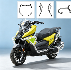 Pare-chocs de moto Zongshen <span class=keywords><strong>Cyclone</strong></span> RT2, nouvelle barre de protection avant et arrière, barre anti-chute, garde-corps, protection du silencieux, protection du moteur - Product Image 2