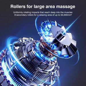 Rouleau <span class=keywords><strong>de</strong></span> massage des tissus profonds sans fil Masseur à percussion rechargeable à 5 vitesses avec 72 points <span class=keywords><strong>de</strong></span> massage Mains Muscle Fascia Relax - Product Image 3