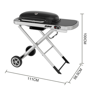 <span class=keywords><strong>Parrilla</strong></span> de Gas Portátil Moderna para Acampar al Aire Libre, Lujosa <span class=keywords><strong>Parrilla</strong></span> de Propano Plegable con Mesa Lateral - Product Image 5