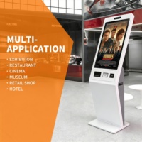 Terminal de Autoservicio con Pantalla Táctil LCD de 21.5 Pulgadas, Kiosco para Restaurantes y Comercios Minoristas, CMS Basado en la Nube, Aleación de Aluminio, Garantía de por Vida
